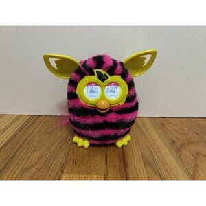 2012 Furby Boom Pink Black striped Yellow Hasbro Electronic Interactive Toy